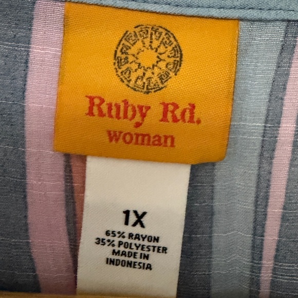 Ruby Rd. Multicolor Striped Blouse - Picture 2 of 3